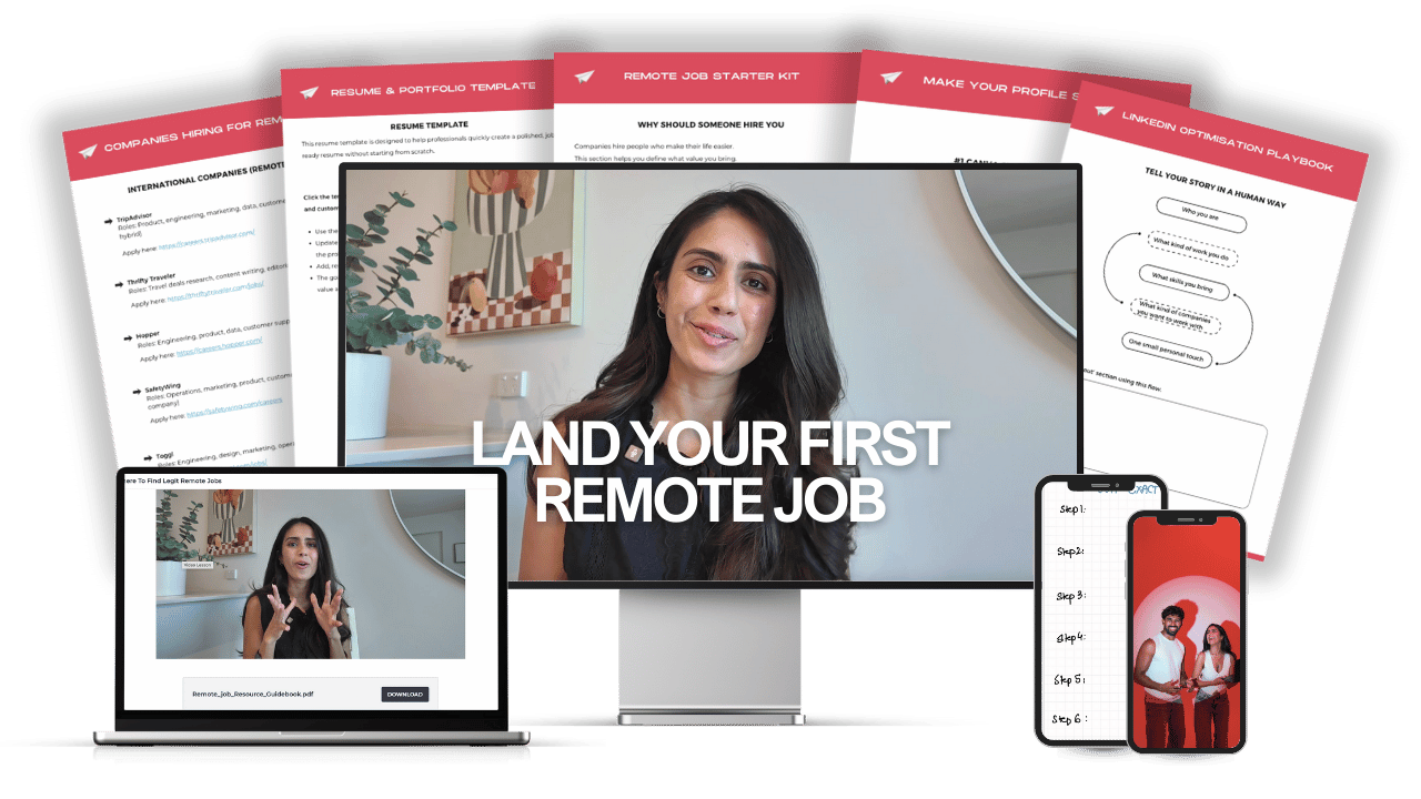 Land your First Remote Job – Sales Page – Prachi and Harsh